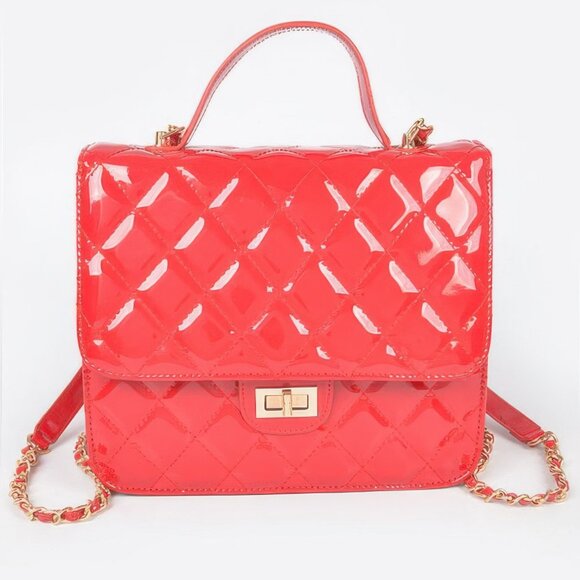 Quilted Enamel Backpack - Picture 9 of 9